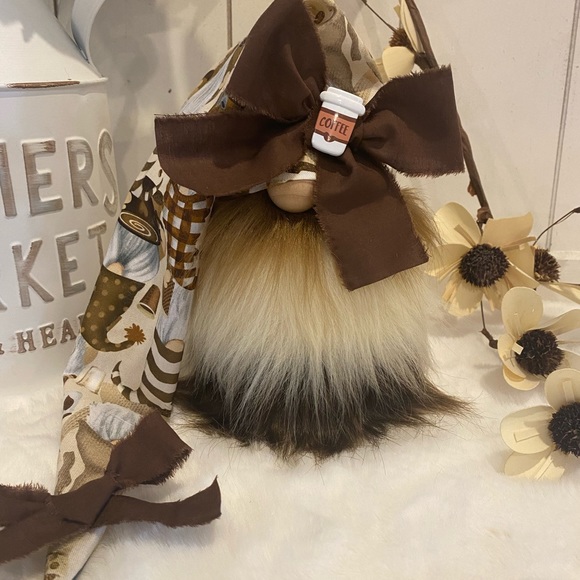 ☕️ Coffee Gnome, Coffee Decor, Tiered Tray Decor, Coffee Gift, Coffee Lo… - Picture 2 of 8
